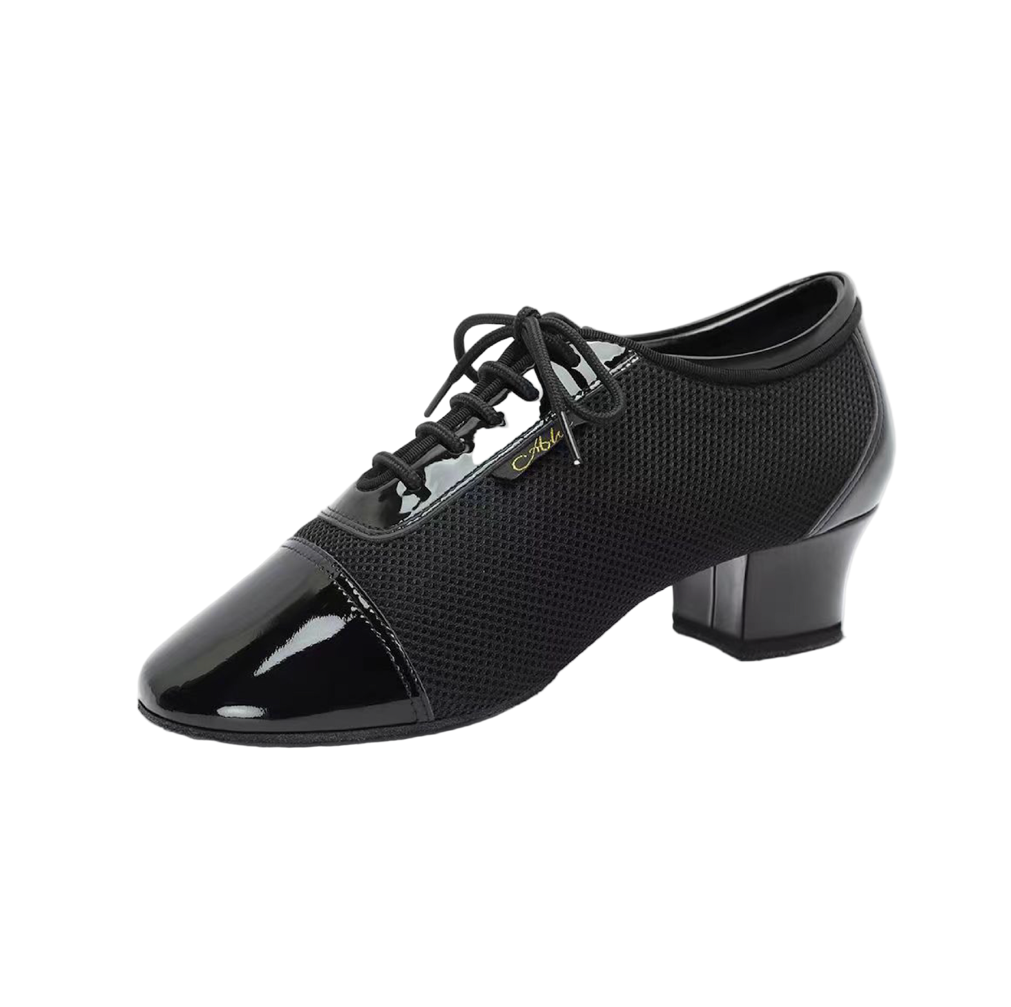 ALW.L005ME Men’s Patent Leather & Mesh Latin Dance Shoes - Mine·Jas