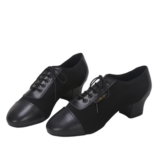 ALW.L006ME Men’s Matte Leather & Suede Latin Dance Shoes - Mine·Jas
