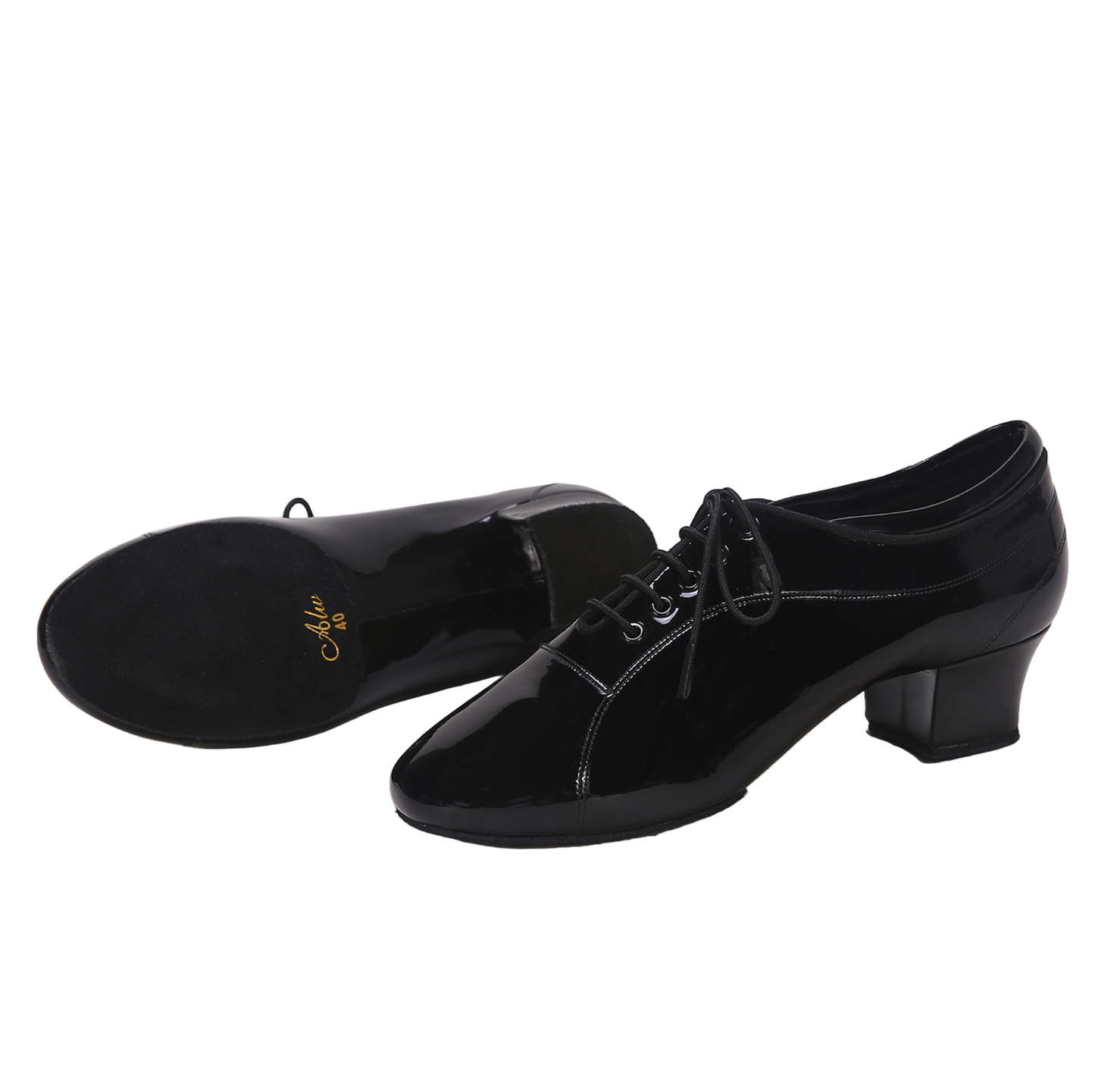 ALW.L010ME Men’s Classic Style Patent Leather Latin Dance Shoes - Mine·Jas