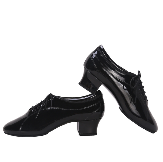 ALW.L010ME Men’s Classic Style Patent Leather Latin Dance Shoes - Mine·Jas