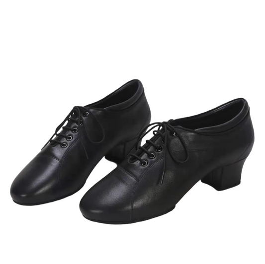 ALW.L009ME Men’s Classic Latin Dance Shoes in Matte Genuine Leather - Mine·Jas
