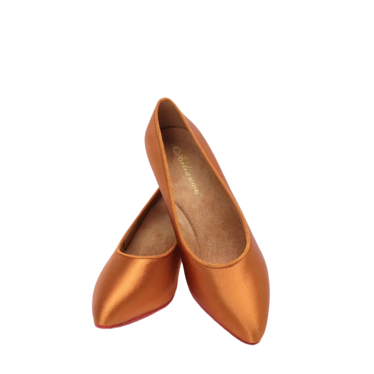 ALW.B006FE Elegant Bronze Standard Dance Shoes – Red Sole Design