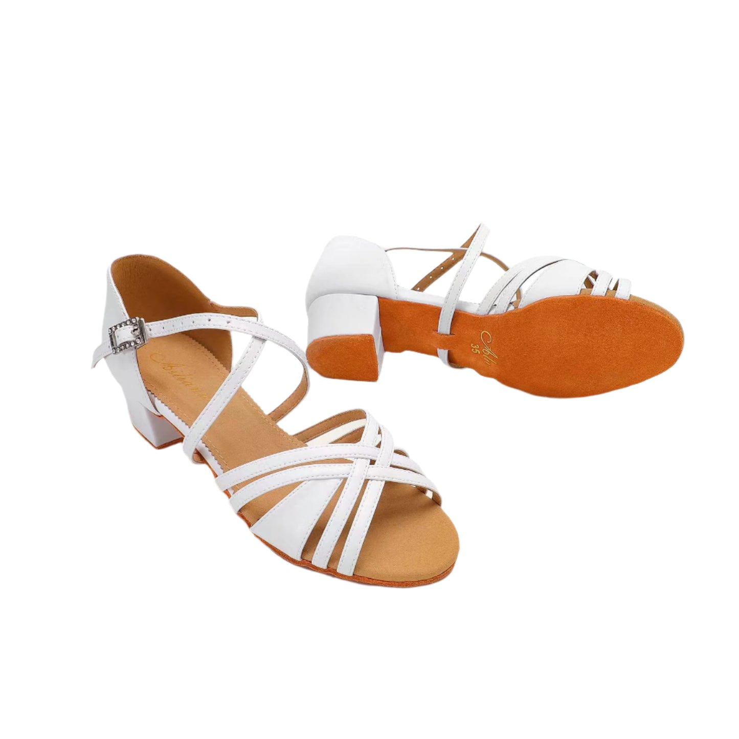 ALW.L015GE Professional Juvenile Latin Competition Shoes – White Edition