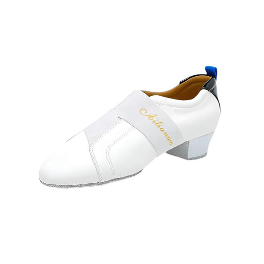 ALW.L009FC Slip-On Latin Teaching Shoes for Women – Elastic Band & Cuban Heel