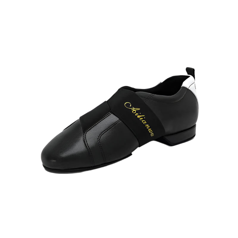 ALW.L008FC Women’s Flat Slip-On Latin Dance Shoes with Elastic Straps