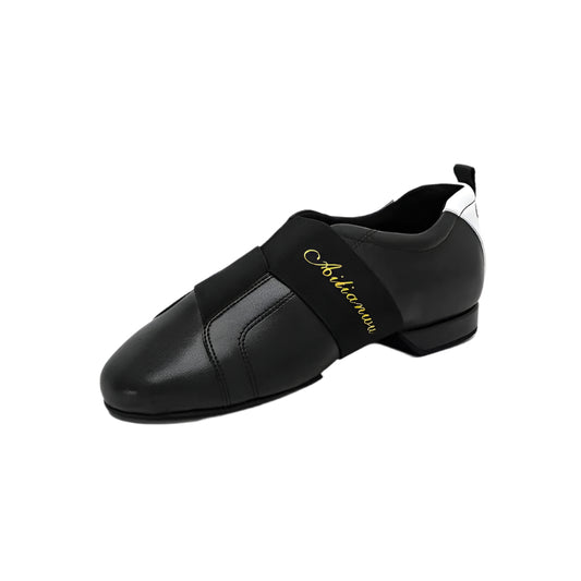 ALW.L008FC Women’s Flat Slip-On Latin Dance Shoes with Elastic Straps