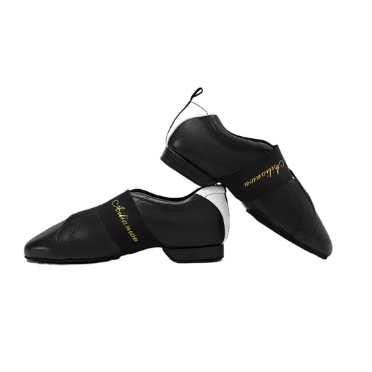 ALW.L008FC Women’s Flat Slip-On Latin Dance Shoes with Elastic Straps