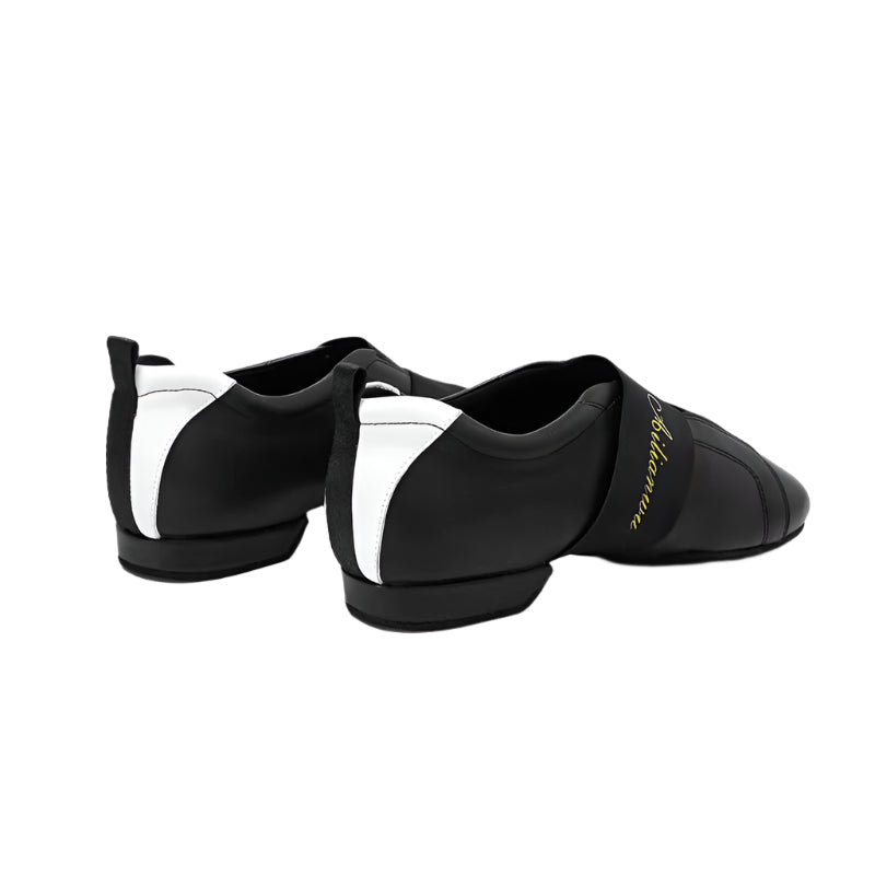 ALW.L008FC Women’s Flat Slip-On Latin Dance Shoes with Elastic Straps