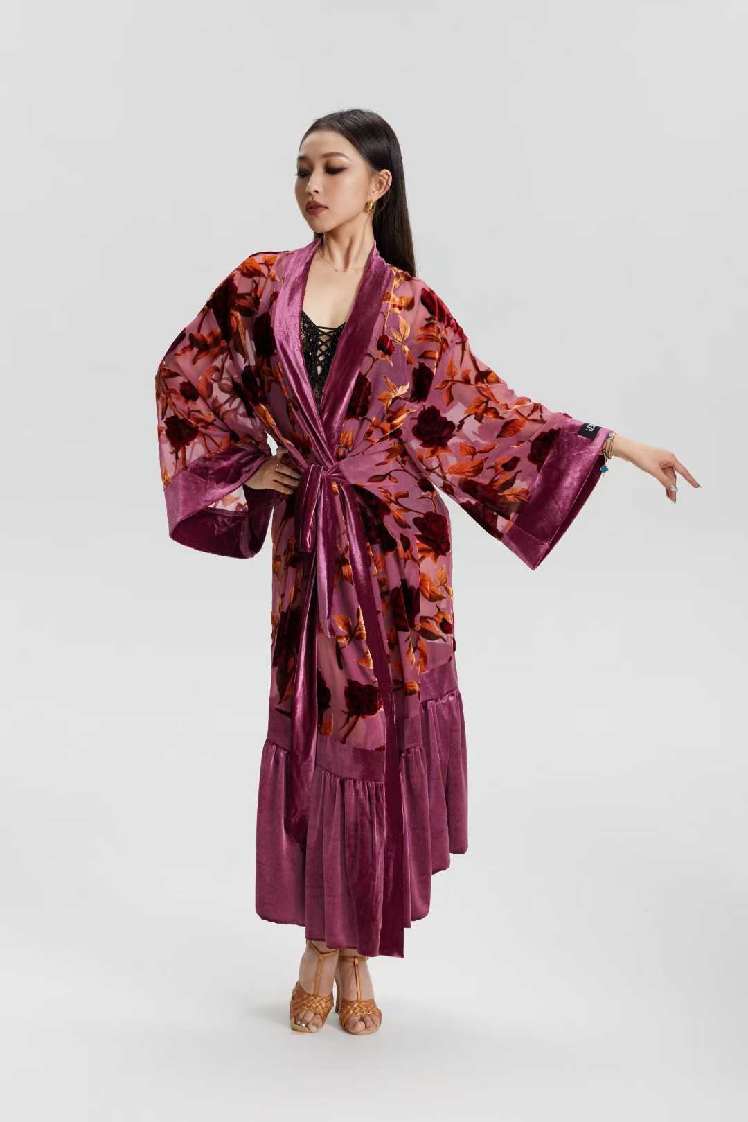 Verna Vintage Rose Latin Competition Gown