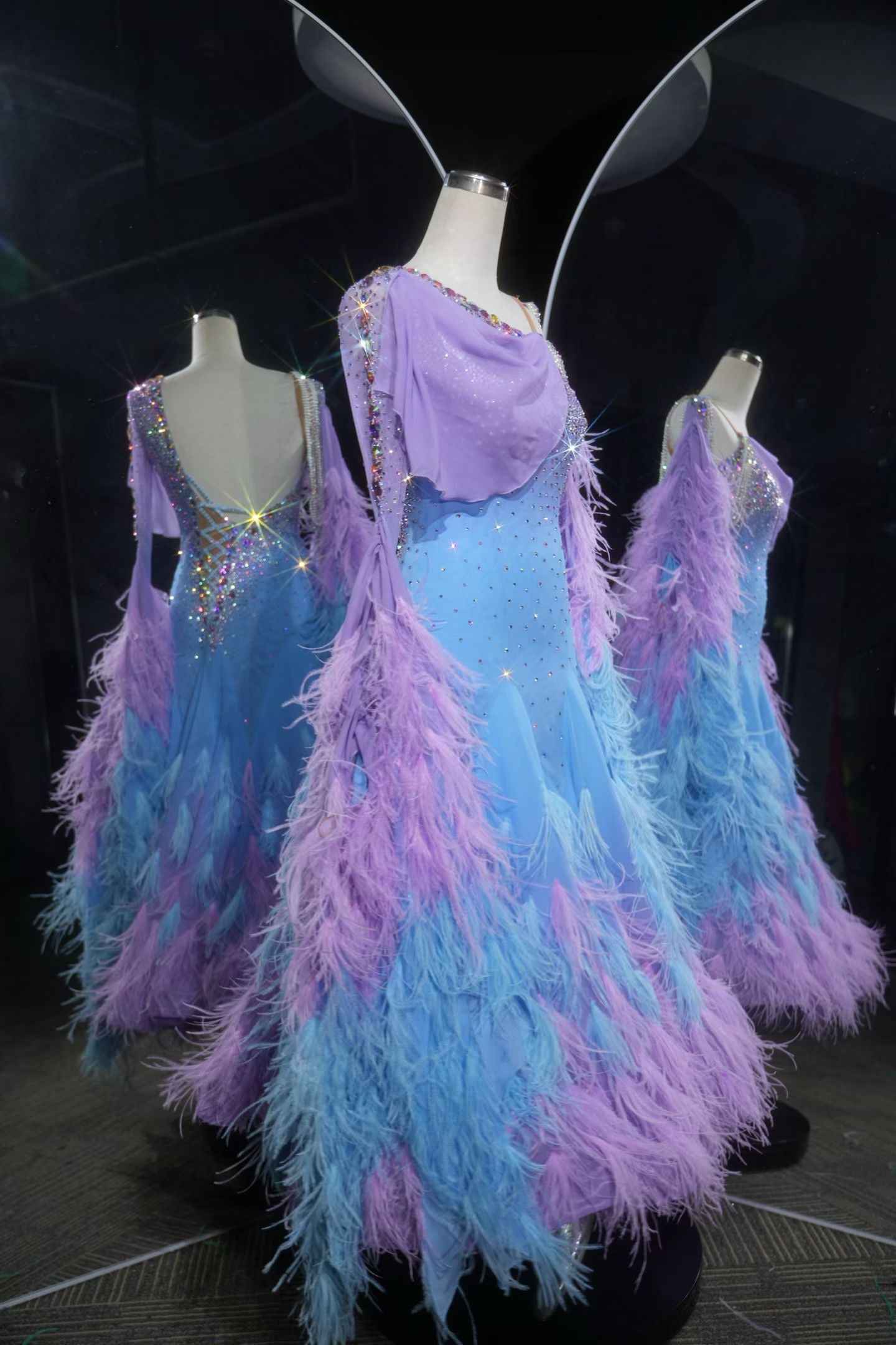 PEI.007 Gradient Color Standard Ballroom Competition Gown