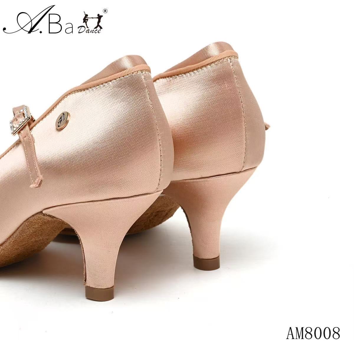 ABA DANCE.AM8008 Classic Nude Pointed Toe Women’s Modern Dance Shoes - Mine·Jas