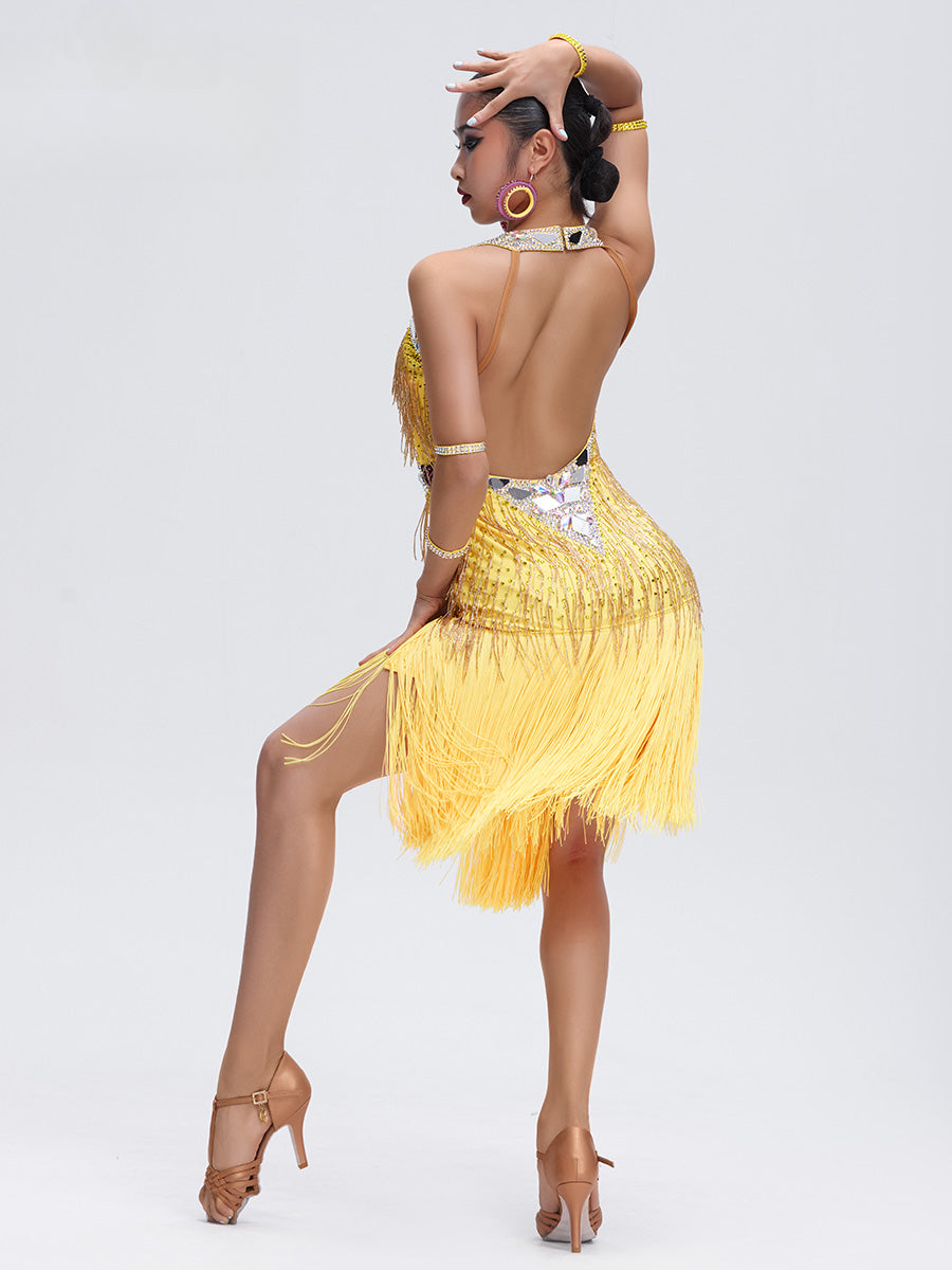 YL042.professional Latin dance performance costumes competition costumes, flower costumes, and tailor-made dresses