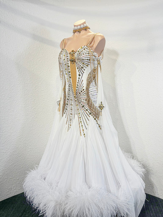DANCEQUEEN 001 British fabric with Swarovski crystals and Czech rhinestones