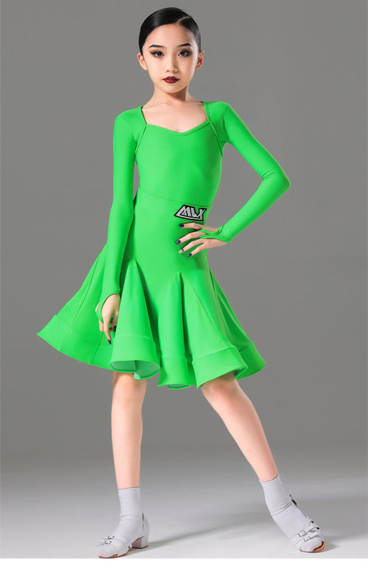 MLX8927 children's new Latin dance costumes, girls' grading regulations, national standard dance standard competition performance costumes