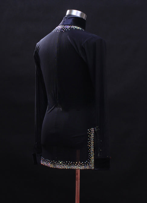 MINEJAS Men's Latin Dance Tops Customized Performance Clothes