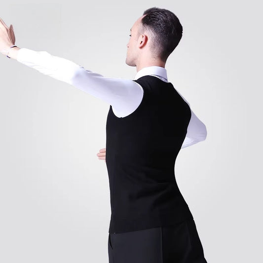 NY Fashion Ballroom Dance Top Latin Dance Vest Men's Wool Vest Practice Suit Dance Suit 16632SP-A