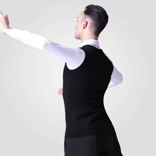 NY Fashion Ballroom Dance Top Latin Dance Vest Men's Wool Vest Practice Suit Dance Suit 16632SP-A