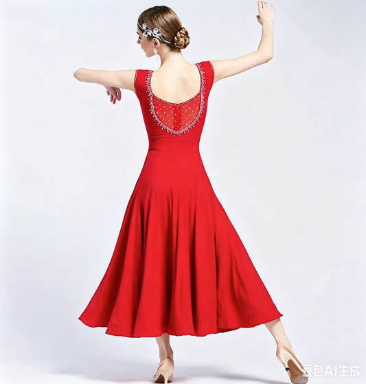 Y.M-1727 modern dance practice dress adult ballroom dance national ballroom dance performance practice - Mine·Jas