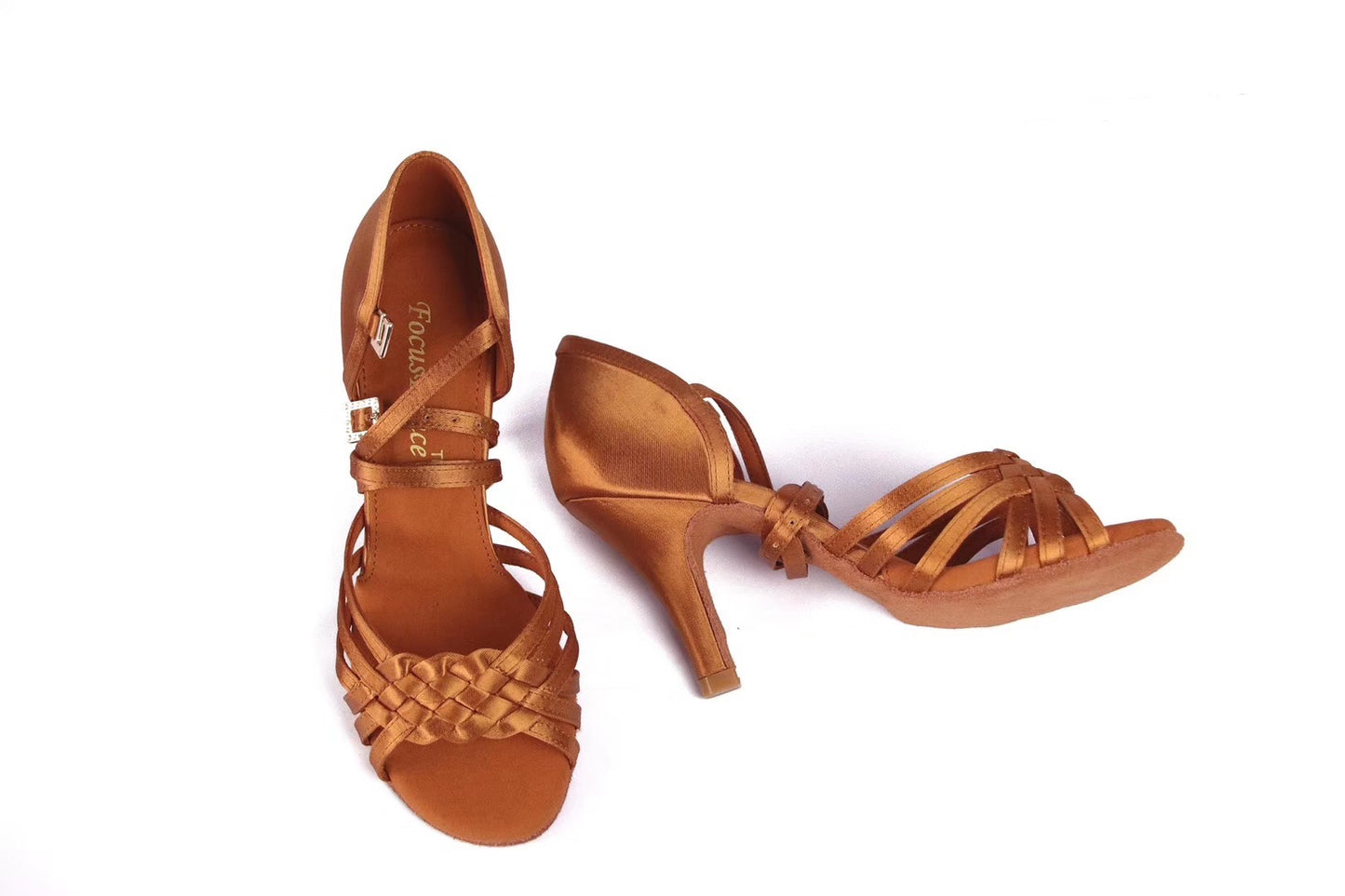 FocusDance Shoes.L009FE Women latin dance shoes with satin fabric