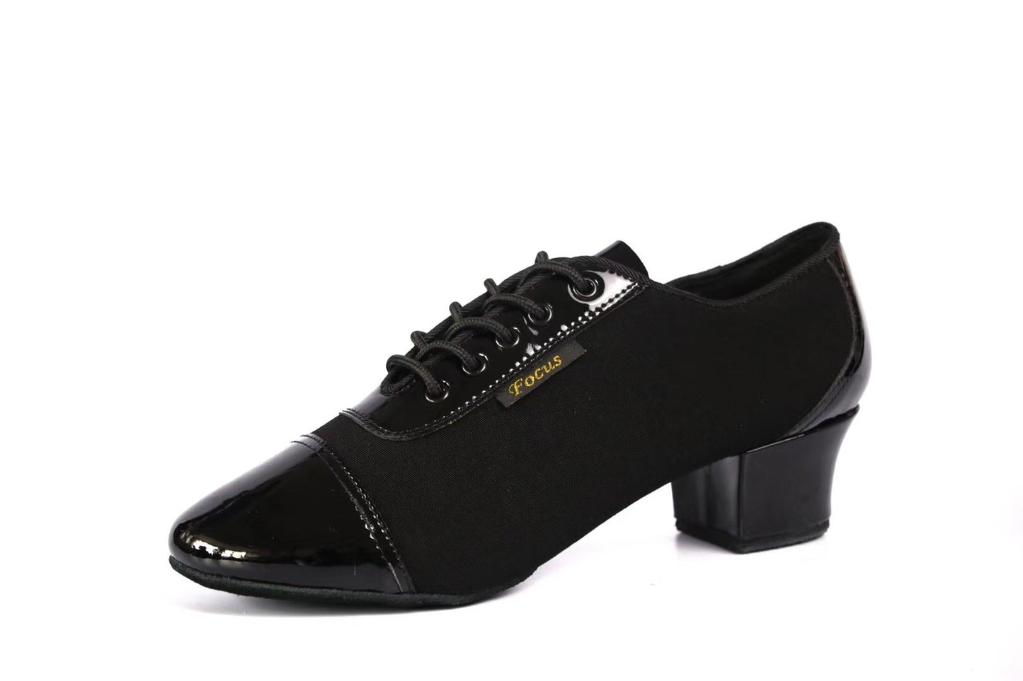 FocusDance shoes.L004ME Men’s Patent Leather & Canvas Latin Dance Shoes - Mine·Jas