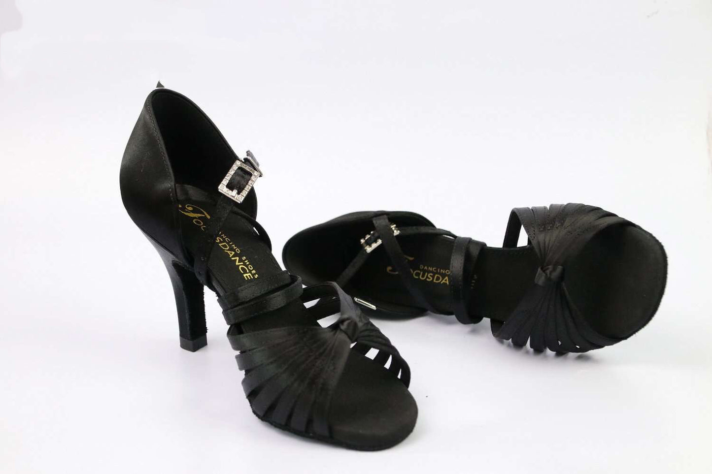 Focus Dance.L004FE black satin women latin shoes