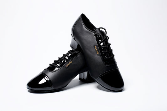 FoccusDance Danceshoes.L003ME Men’s Fashion Shoes – Patent Leather Spliced Style - Mine·Jas