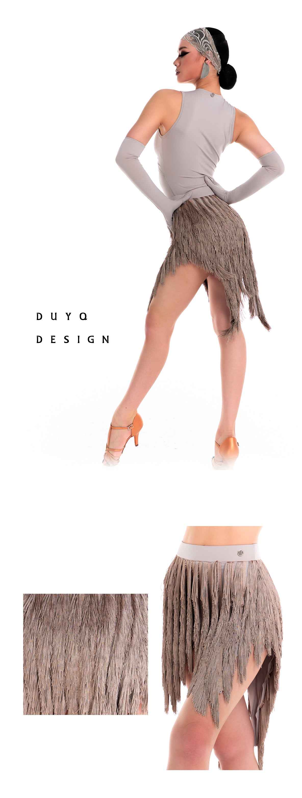 DUYQ 002 High-Grade Tassel Skirt for Latin Dance