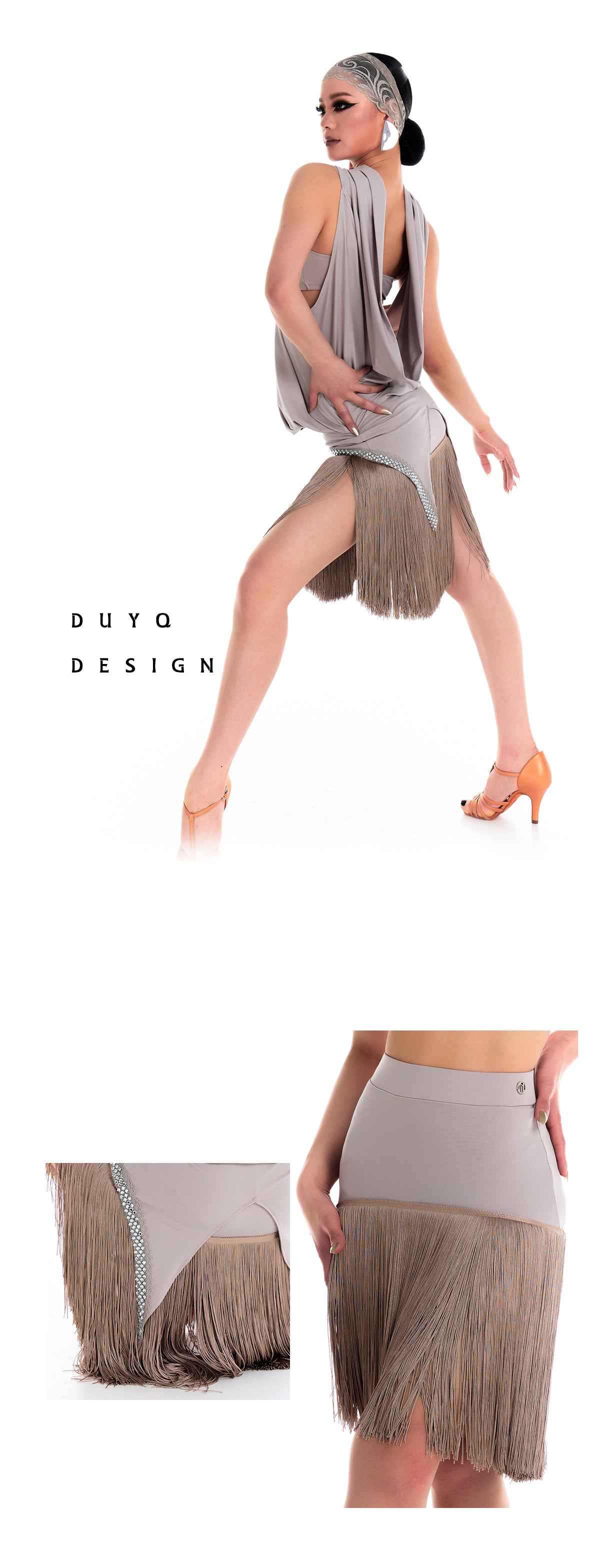 DUYQ 006 Premium Tassel Skirt for Latin Practice