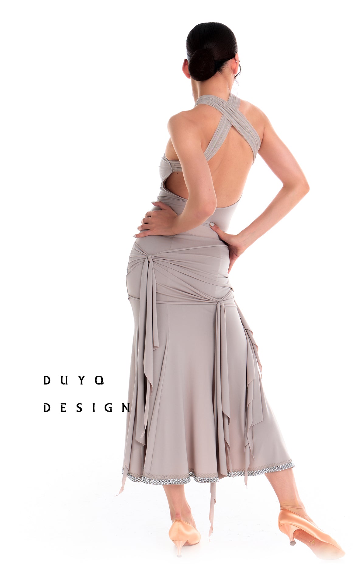 DUYQ 014 Tie Strap Design Modern Dance Skirt