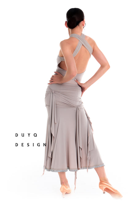 DUYQ 014 Tie Strap Design Modern Dance Skirt