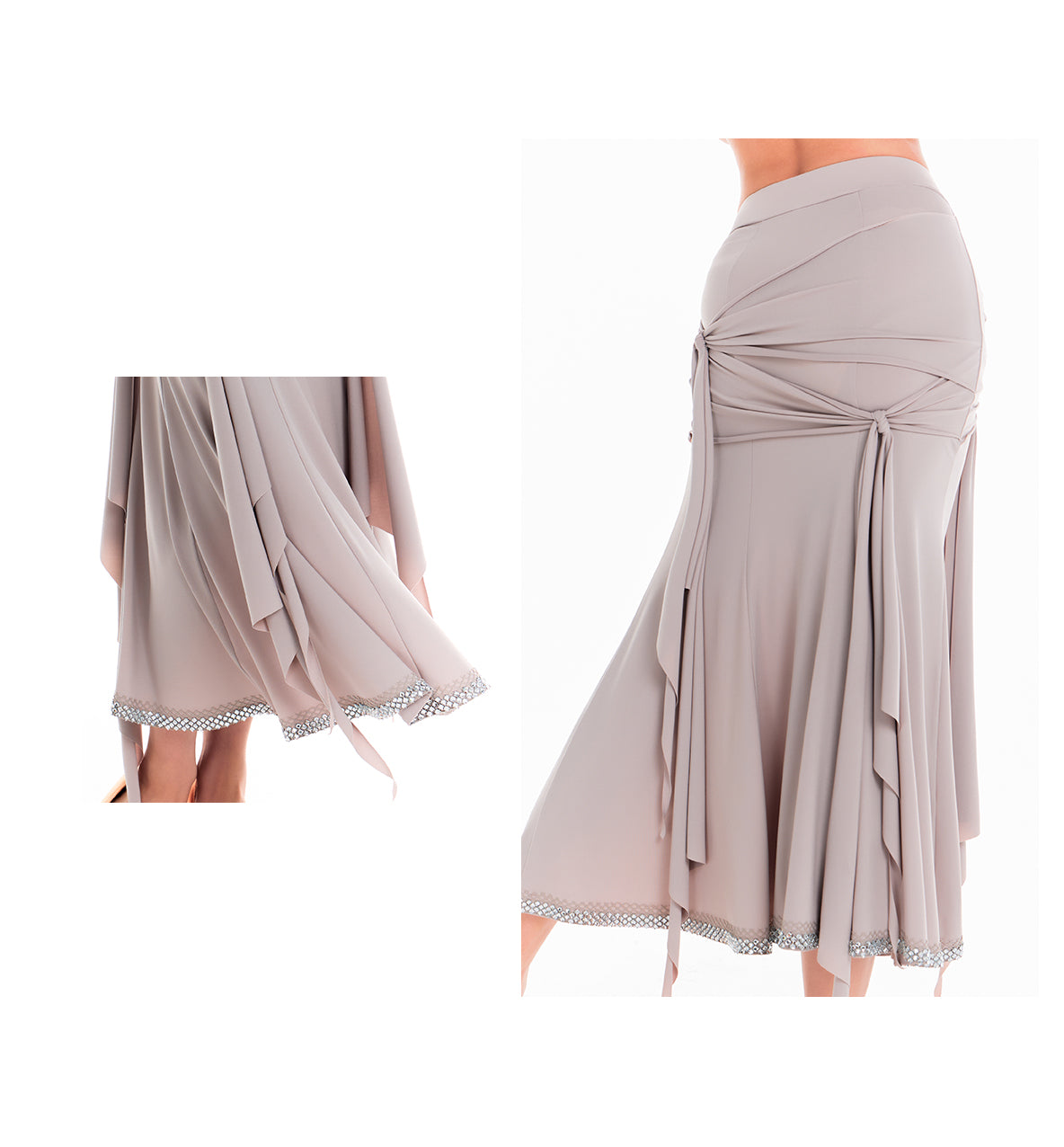 DUYQ 014 Tie Strap Design Modern Dance Skirt