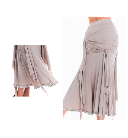 DUYQ 014 Tie Strap Design Modern Dance Skirt