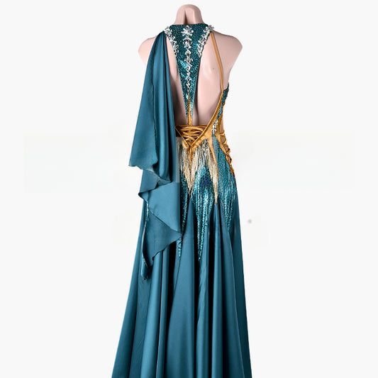 MINEJAS.S107G American modern new dark green adult female performance competition high-end performance clothes