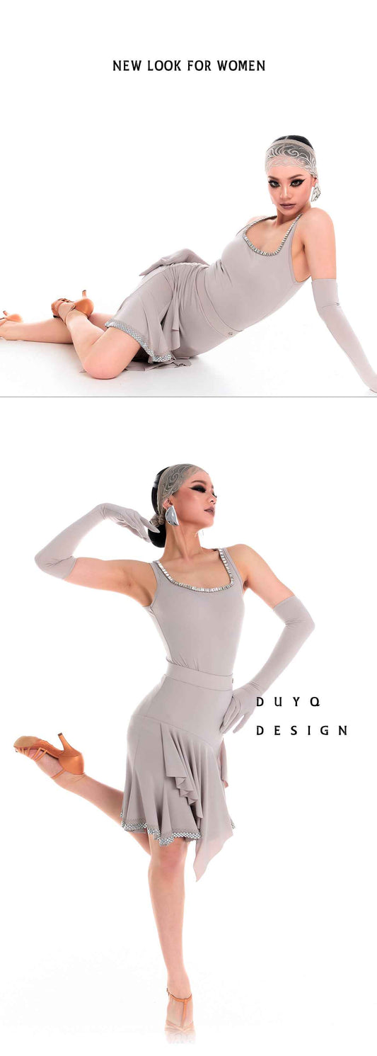 DUYQ 018 Premium Tassel Skirt for Latin Dance Practice