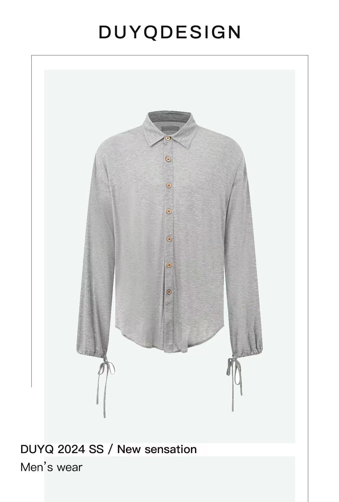 DUYQ.New Men-018 Classic Retro Loose Shirt - Men's Standard Latin Dance Practice Wear