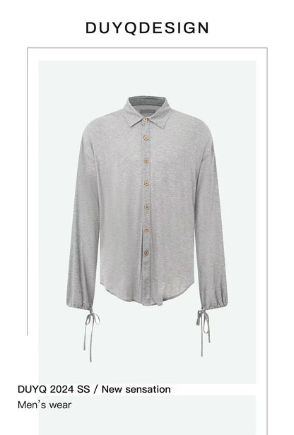 DUYQ.New Men-018 Classic Retro Loose Shirt - Men's Standard Latin Dance Practice Wear