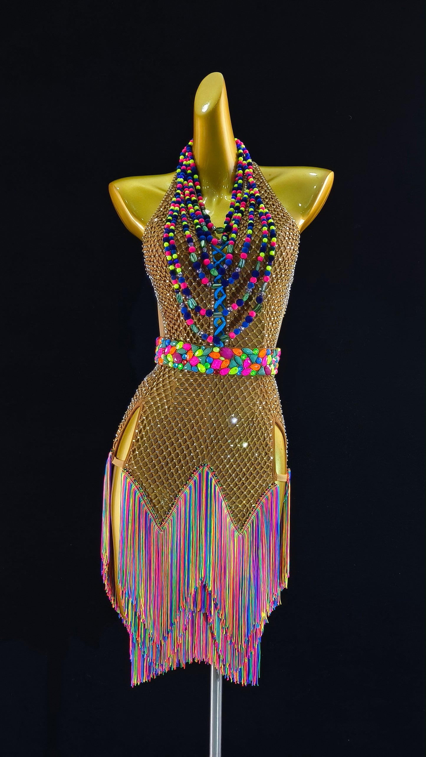 MINEJAS.PLC Women costume with colorful fringe
