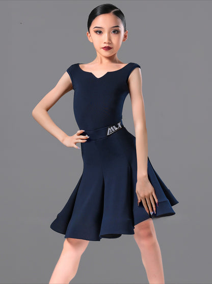 MLX 8864 new children's Latin dance competition costumes, kan sleeves, dance grading standards, performance costumes 8864