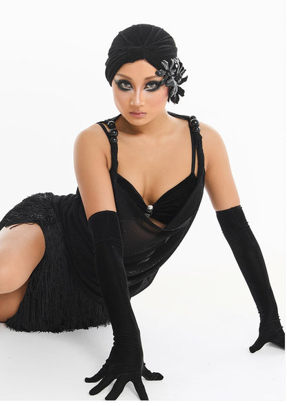 DUYQ [Midnight Star] 014 Latin Black Fringe Mini Skirt – Professional Latin Practice Wear