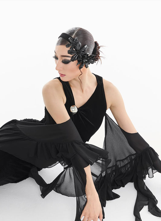 DUYQ [Midnight Star] 015 Ballroom Original Design Bodysuit – Ballroom Practice & Performance Wear