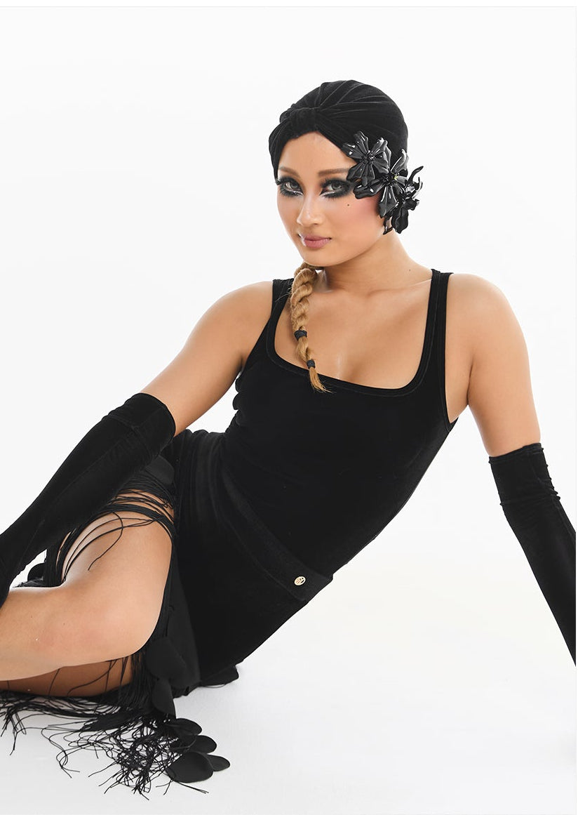 DUYQ [Midnight Star] 005 Latin Cut-Out Bodysuit Top – Professional Latin Practice Wear