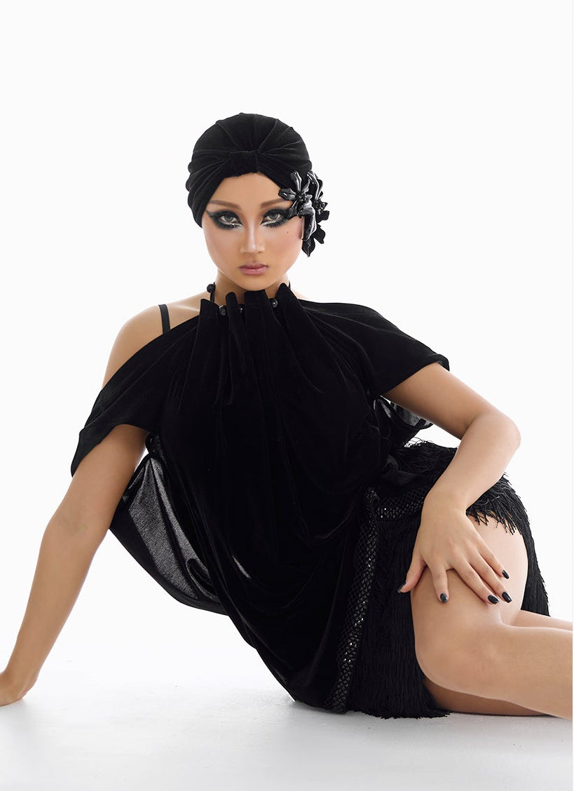 DUYQ [Midnight Star] 012 Latin Tail Fringe Skirt – Professional Latin Practice Wear