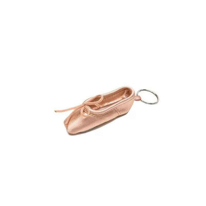 Handmade Mini Ballet Pointe Shoes Keychain Satin Dance Trinket