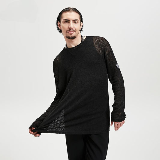 BOBO new boys Latin dance suit men's breathable national ballroom dance pull T-shirt two-piece practice suit training top