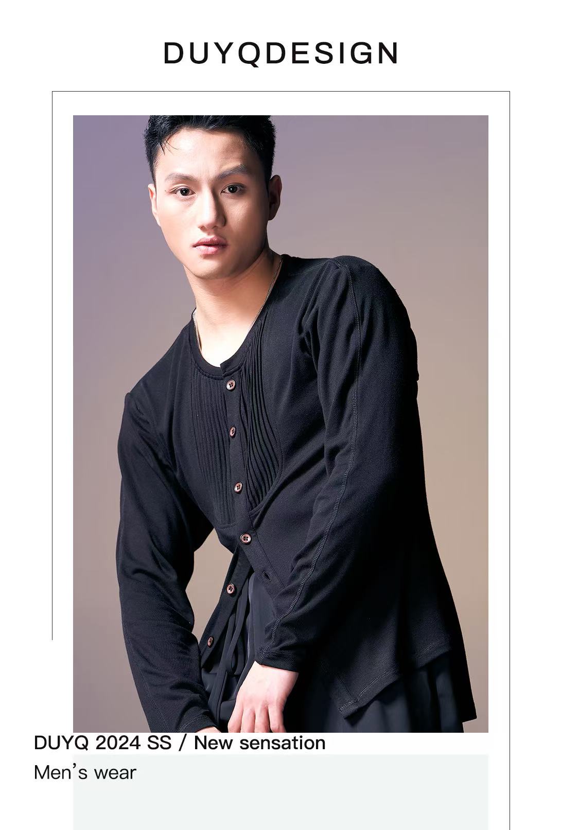 DUYQ.New Men-013 Round-neck Knit Long-sleeve Top - Professional Men's Standard Latin Dance Practice Wear