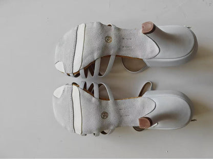MINEJAS.L071 Women’s White Latin Shoes with Non-Slip Outsole