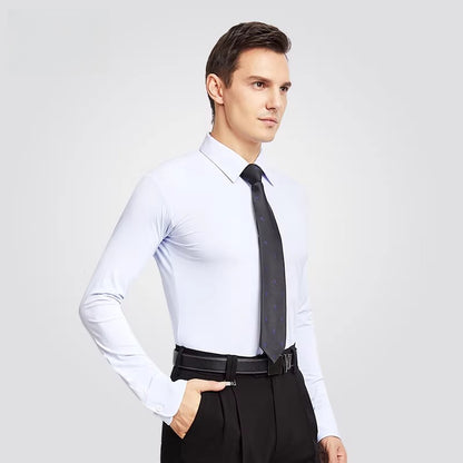 NY Fashion Men's Competition Shirt Dance Top Practice Ballroom Dance Tango Shirt 21113C - Mine·Jas