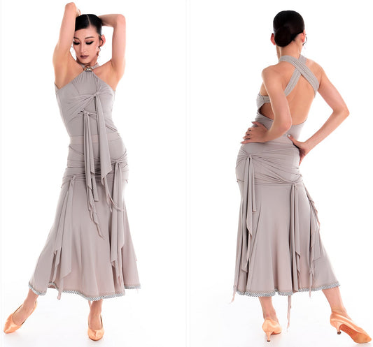 DUYQ 014 Tie Strap Design Modern Dance Skirt