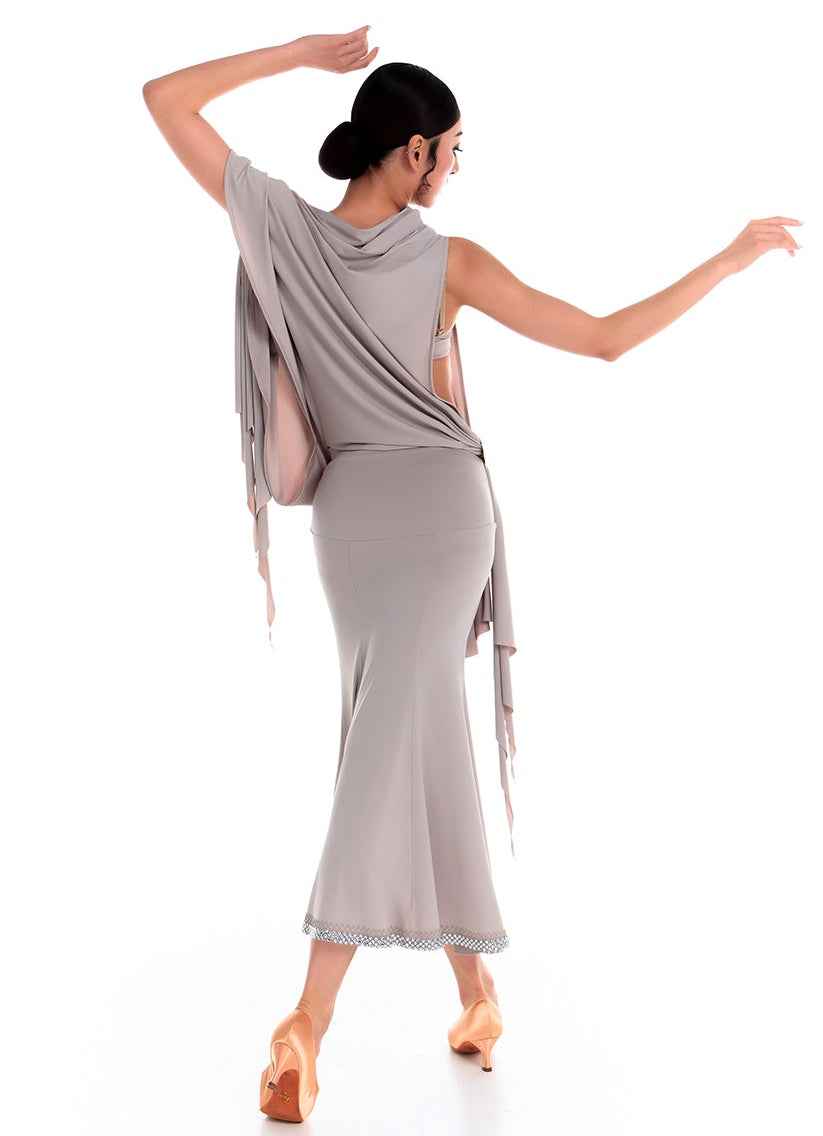 DUYQ 008 Original Classic Ruffle Modern Dance Skirt