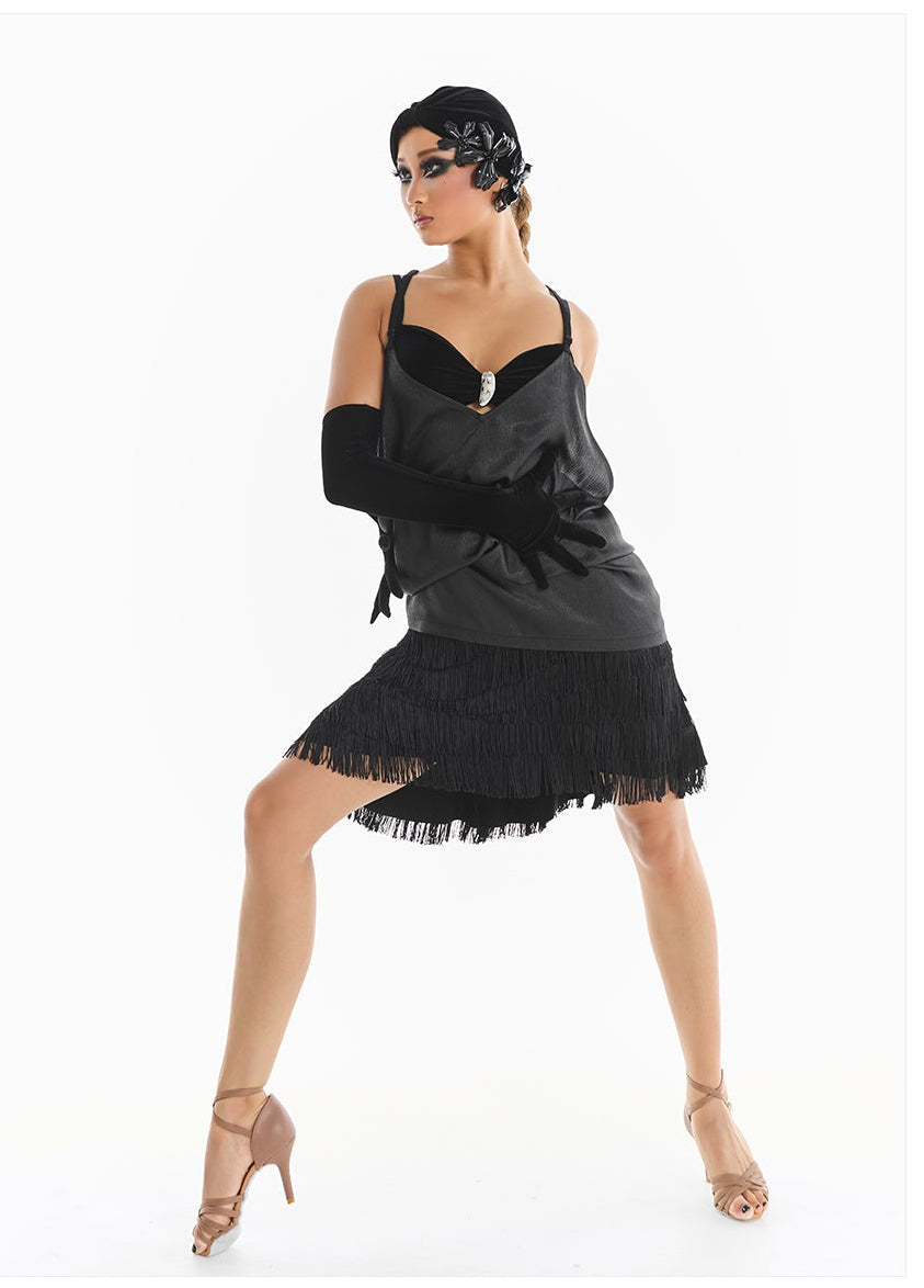 DUYQ [Midnight Star] 004 Latin Tiered Fringe Skirt – Latin Practice & Performance Wear